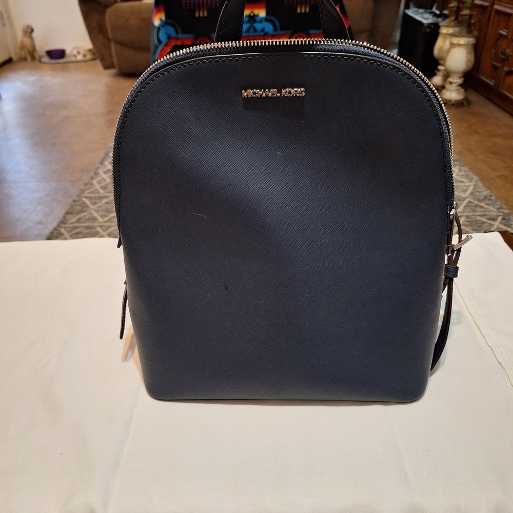 Michael Kors Navy Blue Backpack